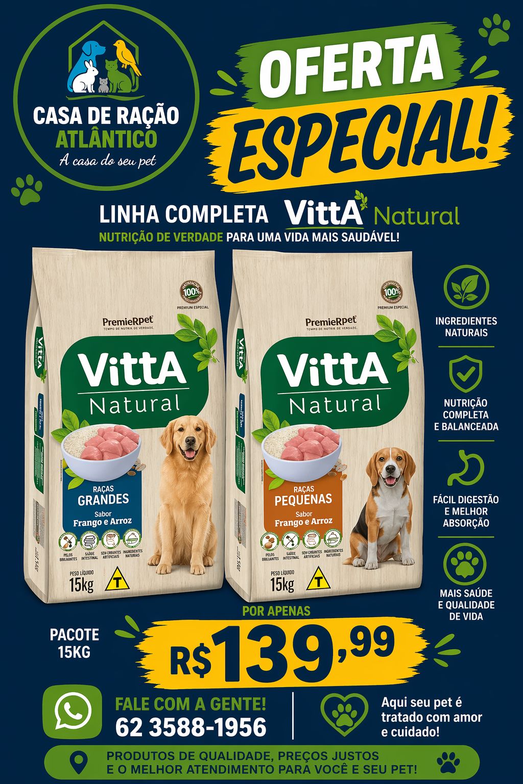 Promoção - Casa de Ração Atlântico em Goiânia