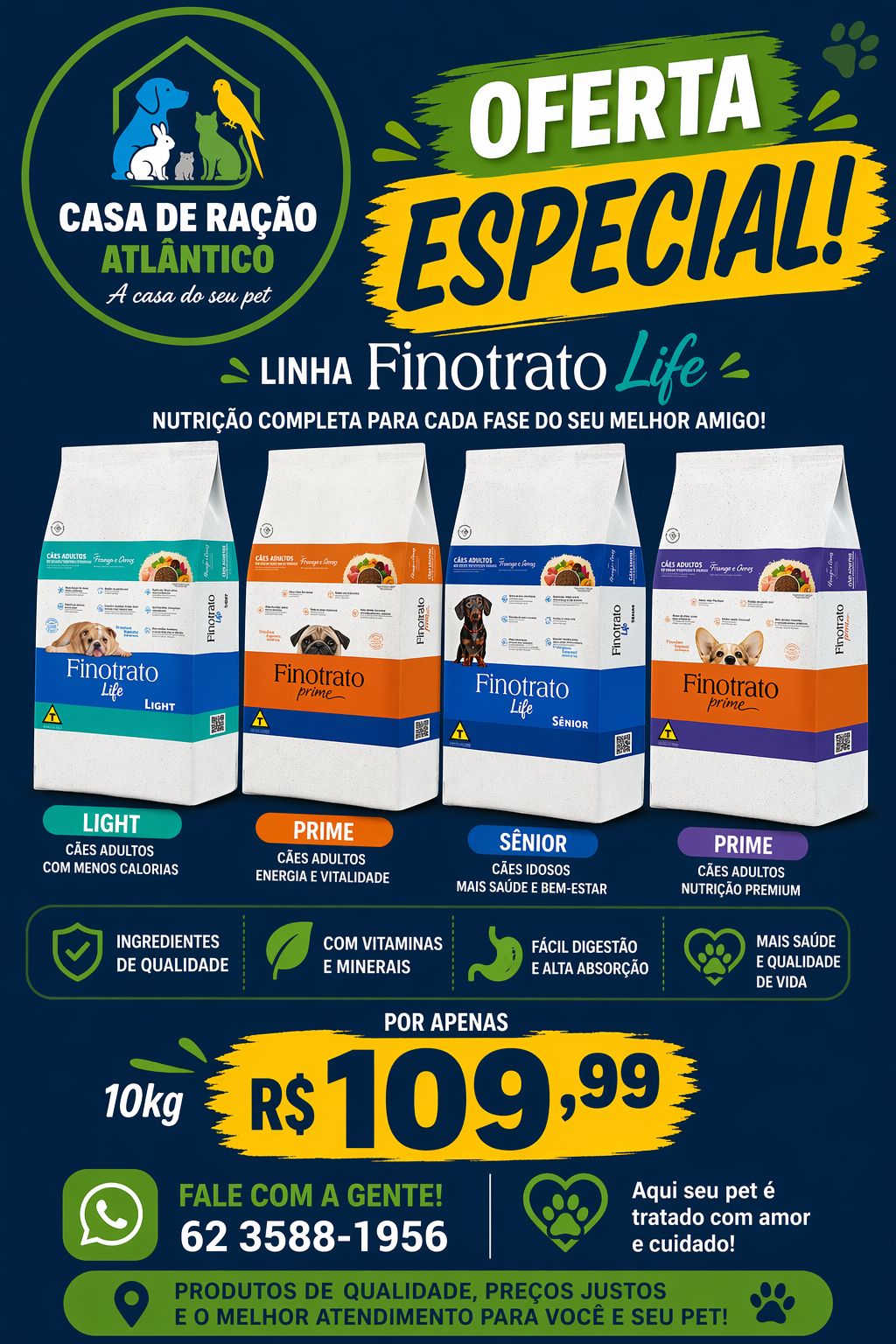 Promoção - Casa de Ração Atlântico em Goiânia