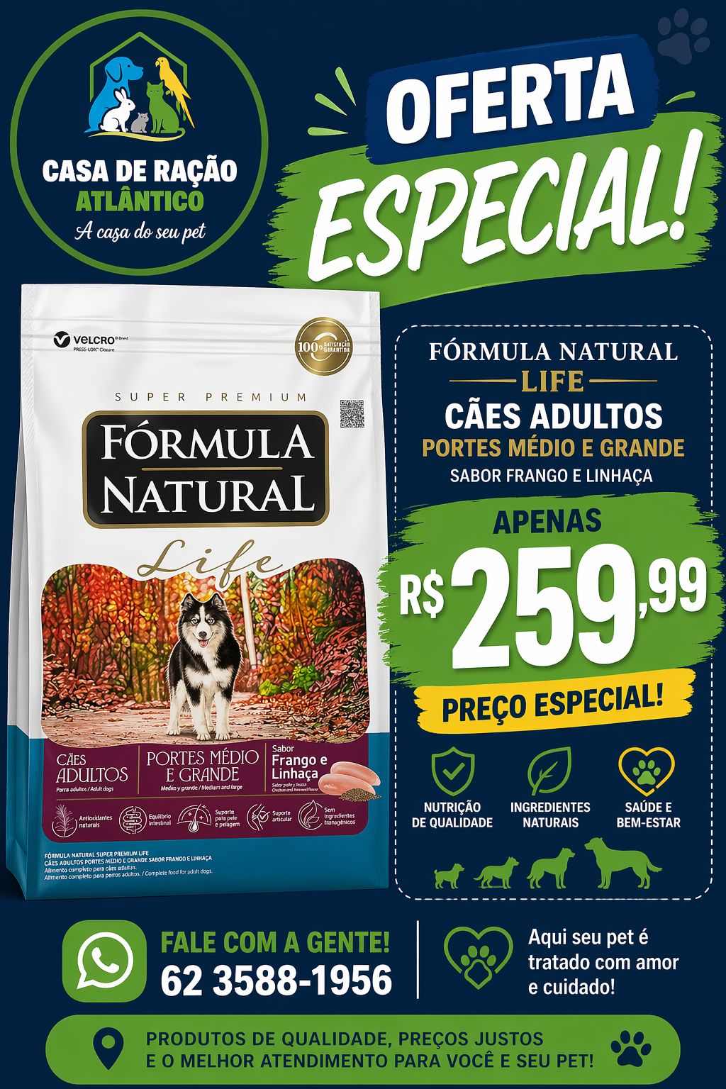 Promoção - Casa de Ração Atlântico em Goiânia